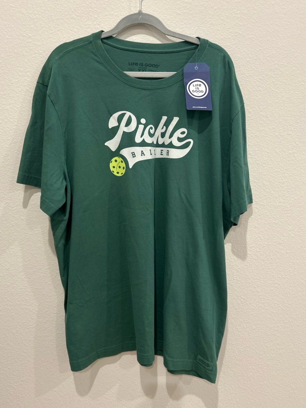 Life Is Good Green 'Pickle Baller' Graphic Tee